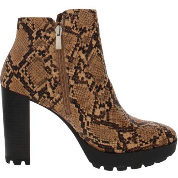 COPY - Kenneth Cole New York Womens Justin Lug Chelsea PG Zip-Up Ankle Boots Br… - Picture 5 of 8